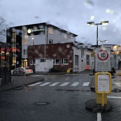 ITV Studio Hamburg Postproduction GmbH - Die Einfahrt zum Studio. The entrance to the Studio.