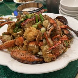 Lobster with noodles