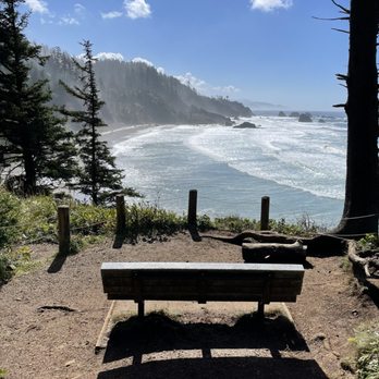 Ecola State Park - Bench to sit and enjoy the sight and sounds - Parks Near Me - Cannon Beach, Oregon Ecola State Park - Bench to sit and enjoy the sight and sounds - Parks Near Me - Cannon Beach, Oregon