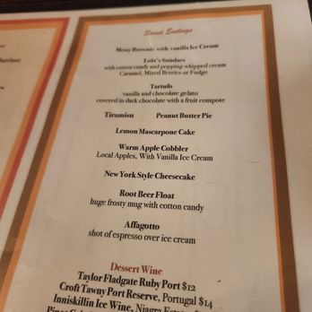 Lola's Farmhouse Bistro - Dessert menu as of June 2025 - Italian Near Me - Manakin-Sabot, Virginia