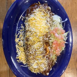 Marty Sanchez Links de Santa Fe - Marty Sanchez links de Santa Fe.  Beef burrito with smothered with Christmas chile.