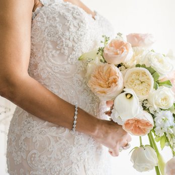 Bergeron's Flowers - Bergerons' Bridal Bouquet- soft hues Photography: http://terribaskin.com/ - Florists Near Me - Springfield, Virginia