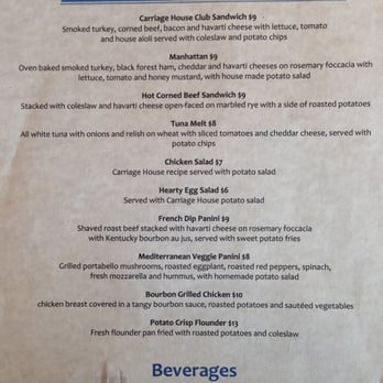 Omar's Carriage House - Lunch Menu Back - New American Near Me - Norfolk, Virginia Omar's Carriage House - Lunch Menu Back - New American Near Me - Norfolk, Virginia