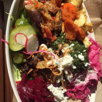Brassica - This is my salad bowl fully loaded! You can't even see the brisket under all the toppings! - Mediterranean Near Me - Columbus, Ohio Brassica - This is my salad bowl fully loaded! You can't even see the brisket under all the toppings! - Mediterranean Near Me - Columbus, Ohio