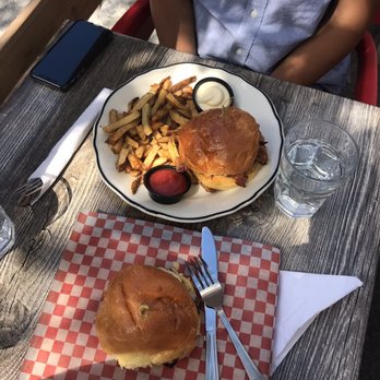 Notre-Bœuf-de-Grâce - Thou Shalt Bacon Cheeseburger with Jerk Fries (top), Holy Swiss (bottom - Burgers Near Me - Montreal, Quebec