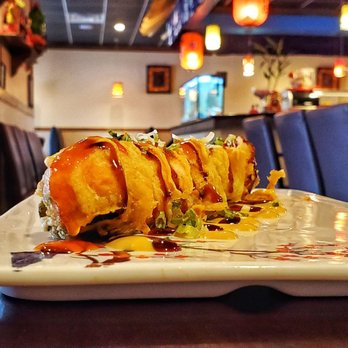 Miya Sushi - The Miya Special: riceless roll which blends cream cheese, avocado, crab, and fried salmon - Sushi Bars Near Me - Jacksonville, Florida