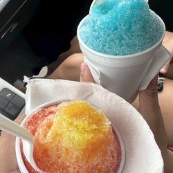 Sno Wonder Shaved Ice - Texas sunrise and Frozen. Soft fluffy ice