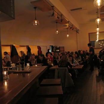 Rustic Canyon - The 6:45 dinner crowd on a Christmas-week weeknight. (Get that?) And this is pretty much the size of the place. - Wine Bars Near Me - Santa Monica, California Rustic Canyon - The 6:45 dinner crowd on a Christmas-week weeknight. (Get that?) And this is pretty much the size of the place. - Wine Bars Near Me - Santa Monica, California