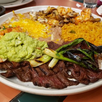 Puerto Vallarta - Carne Asade medium rare with mojo de ajo shrimp - Mexican Near Me - Middletown, Connecticut