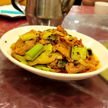 Hot Kitchen Sichuan Style 满嘴香 - Double cooked pork/回鍋肉 /Hui Guo Rou with chili leeks. Tasty. - Szechuan Near Me - Flushing, New York Hot Kitchen Sichuan Style 满嘴香 - Double cooked pork/回鍋肉 /Hui Guo Rou with chili leeks. Tasty. - Szechuan Near Me - Flushing, New York