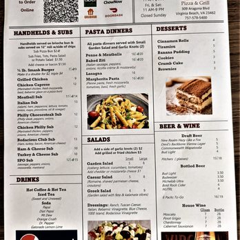 Bodacious Pizza & Grill - This is the back page of their menu. Photo taken May 12, 2022. - Pizza Near Me - Virginia Beach, Virginia Bodacious Pizza & Grill - This is the back page of their menu. Photo taken May 12, 2022. - Pizza Near Me - Virginia Beach, Virginia