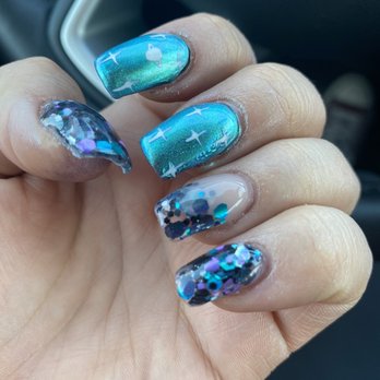 Nails by em - Encapsulated glitter, chrome, clear and color acrylic. - Nail Technicians Near Me Nails by em - Encapsulated glitter, chrome, clear and color acrylic. - Nail Technicians Near Me