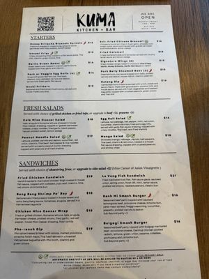 Menu photo 2 Kuma Kitchen Seattle, WA