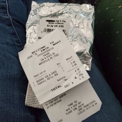Joe’s Kwik Mart - Receipt showing wrong charge. Packaging shows correct price.