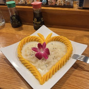 Wazabi Sushi - Orange - Mango with sticky rice - Sushi Bars Near Me - Orange, California