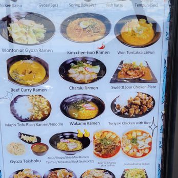 Shaka Ramen - menu on window - Ramen Near Me - Aiea, Hawaii Shaka Ramen - menu on window - Ramen Near Me - Aiea, Hawaii