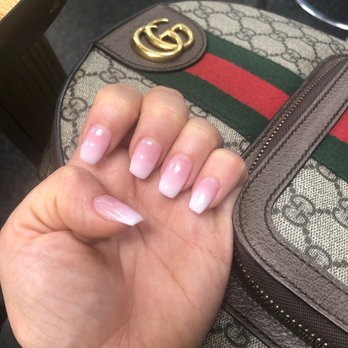 Iris Nails & Spa - Pink n white ombré - Nail Salons Near Me - Germantown, Maryland