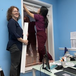 A+ Blinds - The ladies work with Dan's brackets