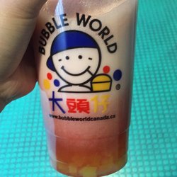Bubble World - Literally got a drink of ALL bubbles.. strawberry green tea is a no gi