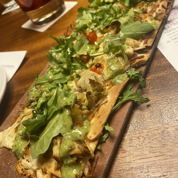 Seasons 52 - Pesto Chicken Flatbread - Wine Bars Near Me - Cherry Hill, New Jersey Seasons 52 - Pesto Chicken Flatbread - Wine Bars Near Me - Cherry Hill, New Jersey