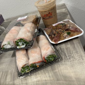 Lee's Sandwiches  - Lees Signature Iced Coffee, Pork and Shrimp Spring Roll, Savory Sticky Rice - Coffee & Tea Near Me - San Jose, California