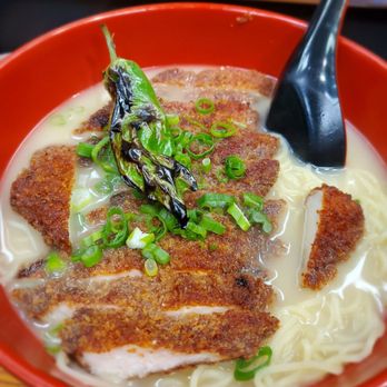 Bento Moto - Katsu Ramen with Chicken and a request of a sushero pepper. - Japanese Near Me - Oakdale, Minnesota Bento Moto - Katsu Ramen with Chicken and a request of a sushero pepper. - Japanese Near Me - Oakdale, Minnesota