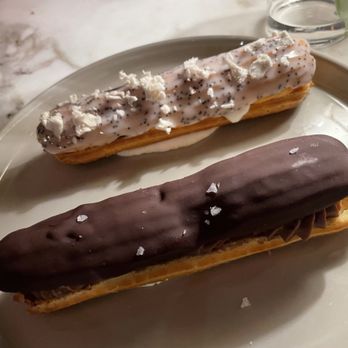 Juliet - Eclairs Maison (dark chocolate-sea salt, yuzu-poppyseed) - French Near Me - Culver City, California