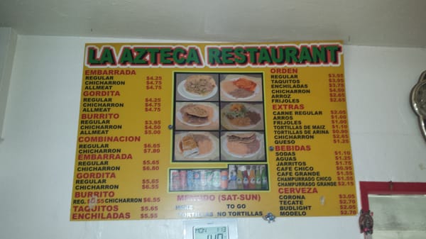 Menu photo 3 La Azteca Los Angeles, CA