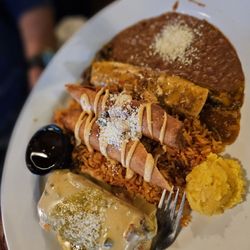 Chevys Fresh Mex - Combo: Chimichunga, flautas...the sweet corn tomalito was absolutely delicious!