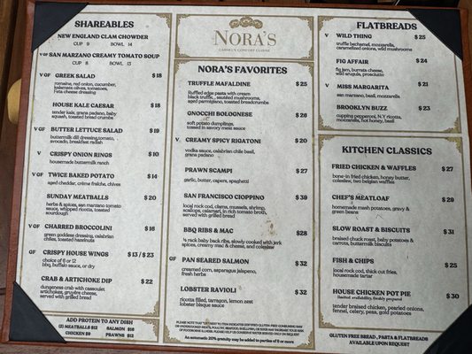 Menu photo 4 Nora’s Carmel Carmel By The Sea, CA Menu photo 4 Nora’s Carmel Carmel By The Sea, CA