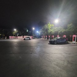 Tesla Supercharger - Madonna Inn - At least 15 superchargers at this location, between 150-250 kW chargers - 5/2023