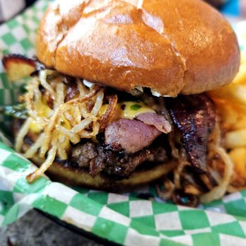 Shoreline Restaurant - Shoreliner Burger with shredded ham, grilled onions, bacon, cheese,and mayo. Delish! - Breakfast & Brunch Near Me - Battle Lake, Minnesota Shoreline Restaurant - Shoreliner Burger with shredded ham, grilled onions, bacon, cheese,and mayo. Delish! - Breakfast & Brunch Near Me - Battle Lake, Minnesota