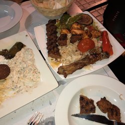 Luna de Istanbul - Vegetable hummus platter and the mixed grill platter! Everything was delicious!!