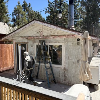 Chango's Painting - They ripped out the portico, sanded and prepped the entire cabin! - Painters Near Me