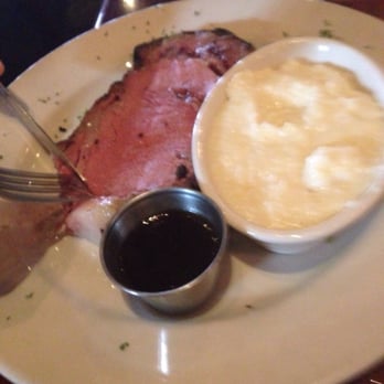 Bullfish Grill - Prime rib 8 ounces with wonderful cheese grits - Steakhouses Near Me - Pigeon Forge, Tennessee