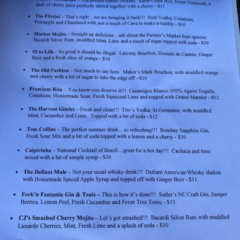 The Fork n Cork - Cocktail Menu - New American Near Me - Wilmington, North Carolina The Fork n Cork - Cocktail Menu - New American Near Me - Wilmington, North Carolina