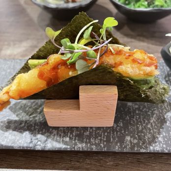 Sake - Tempura Hand Roll - Sushi Bars Near Me - Roseville, California Sake - Tempura Hand Roll - Sushi Bars Near Me - Roseville, California
