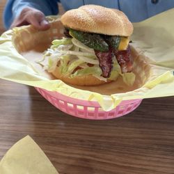 Big Al's - Big bacon cheese burger with grilled jalapeños