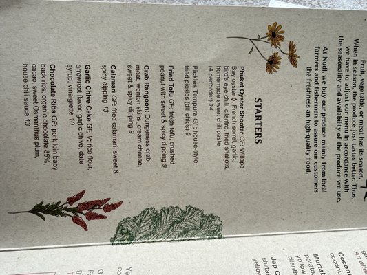 Menu photo 4 Nudi Portland, OR