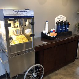 Free popcorn and coffee Free popcorn and coffee