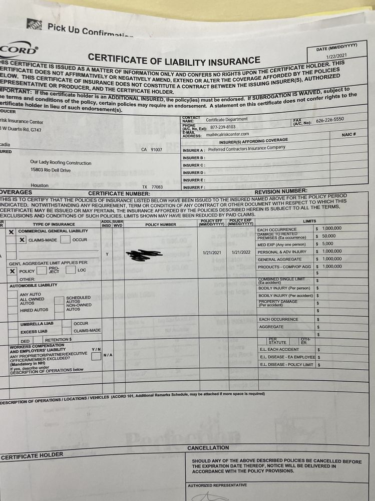 Slide of Our Lady Roofing Construction