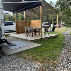 BUCKSPORT/FORT KNOX KOA - Pic of our Covered Patio Space, #65!!