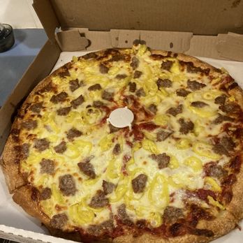 Good Guys Pizza - Large sausage and peppers pizza - Pizza Near Me - North Tonawanda, New York