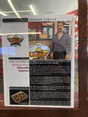 Menu photo 6 Señor Esparza Tacos Azusa, CA