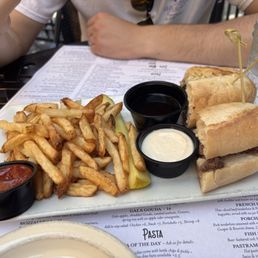 French dip sandwich with fries French dip sandwich with fries