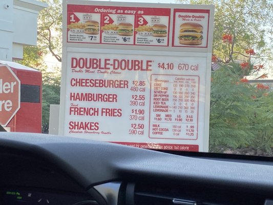 Menu photo 2 In-N-Out Burger Las Vegas, NV