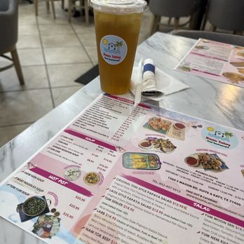 Baan Talay Thai Restaurant - Chrysanthemum tea and the menu - Thai Near Me - Katy, Texas Baan Talay Thai Restaurant - Chrysanthemum tea and the menu - Thai Near Me - Katy, Texas