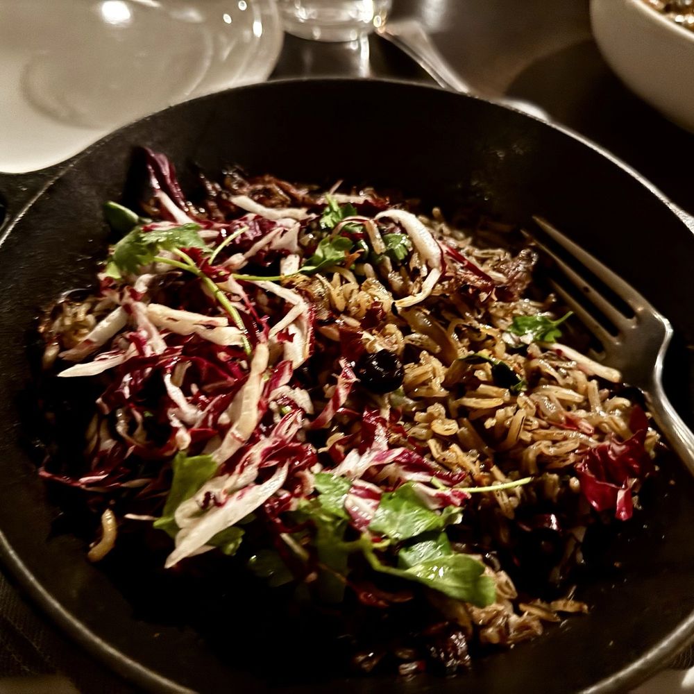 Ox Bar & Hearth - Braised lamb with wild rice and pickled blueberries - New American Near Me - Chicago, Illinois