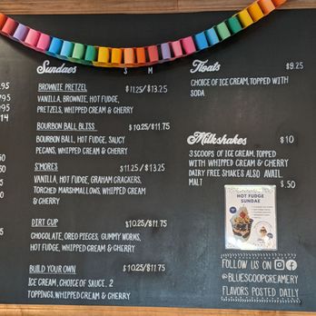 Blue Scoop Creamery - Menu - Ice Cream & Frozen Yogurt Near Me - Brea, California
