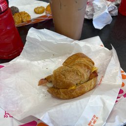 Bacon egg and cheese croissant